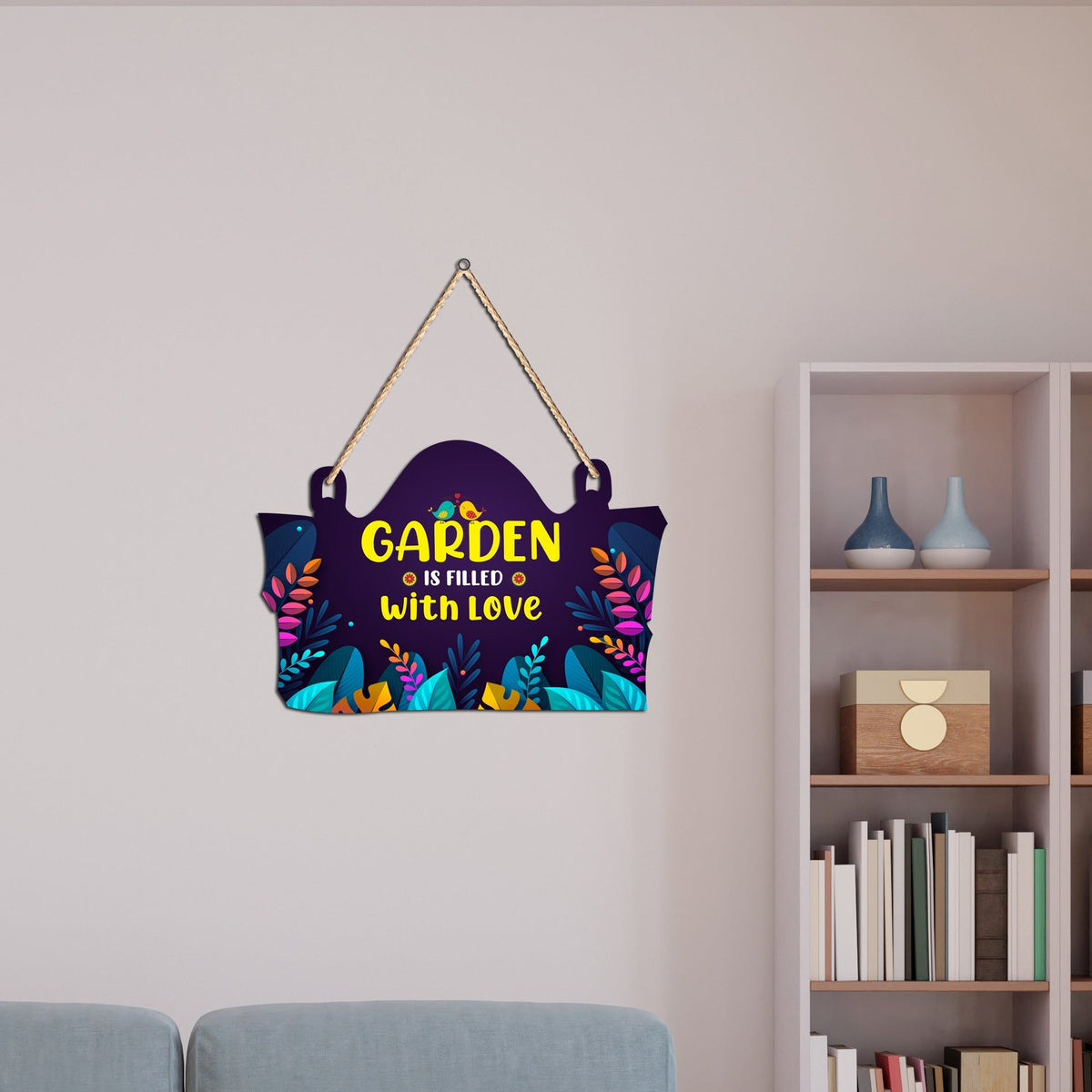 Garden Quotes Wooden Wall Hanger for Home|Office|Living Room|Gift, Wall Decoration