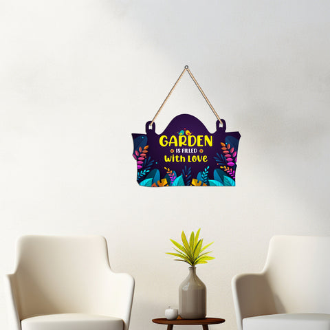 Garden Quotes Wooden Wall Hanger for Home|Office|Living Room|Gift, Wall Decoration