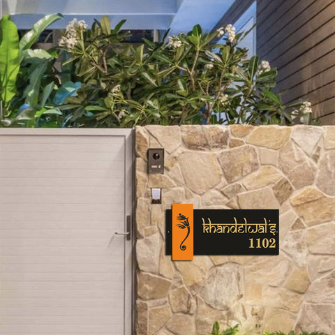 Modern Acrylic Door Nameplate - Sleek Design for Home or Business