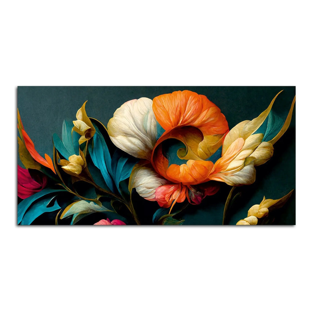 Elegant Floral Flower Artistic Art Canvas Wall Painting - Harshita Craft