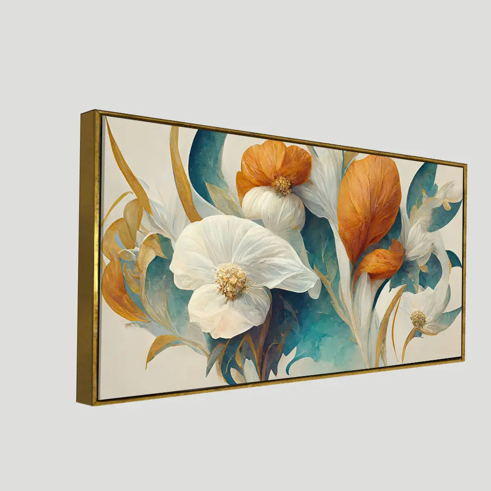Abstract Colorful Spring Flower Texture Art Canvas Wall Painting - Harshita Craft