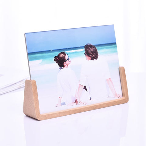 Vintage Black Walnut Photo Frame,Transparent Tabletop Picture Frame,Baby Frame,Wedding Photo Frame,Wedding Day Keepsake Frame,Christmas Gift