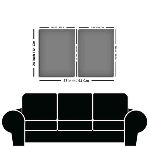 Canvas Bedroom Wall Painting of 2 Pieces Beautiful Bird Couple in Forest - Decor Mantra 