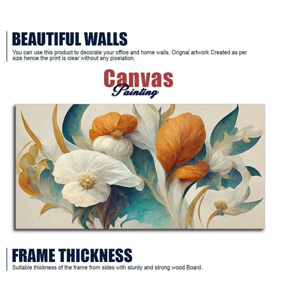 Abstract Colorful Spring Flower Texture Art Canvas Wall Painting - Harshita Craft