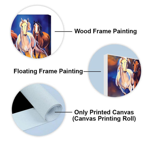 Seven Horses Running in Field Canvas Wall Painting - Decor Mantra 