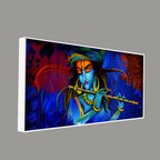 Lord Krishna Playing Flute Wall Painting - Decor Mantra 