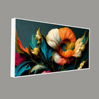 Elegant Floral Flower Artistic Art Canvas Wall Painting - Harshita Craft