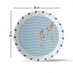 Sea-Inspired bird Abstract Art Collection Porcelain Wall Plate - Harshita Craft