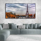 Eiffel Tower and Seine River Bedroom Wall Painting DECORMANTRA