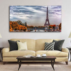 Eiffel Tower and Seine River Bedroom Wall Painting DECORMANTRA