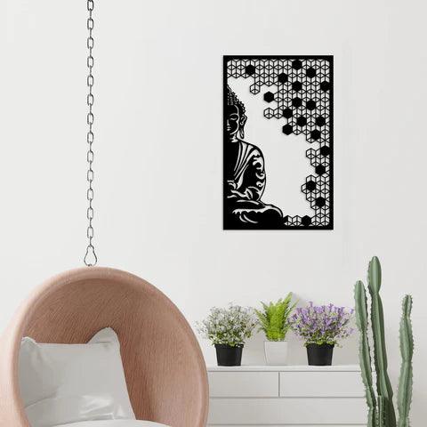 Elegant Buddha Worship Style Metal Wall Art - Decor Mantra 