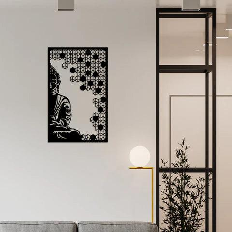 Elegant Buddha Worship Style Metal Wall Art - Decor Mantra 