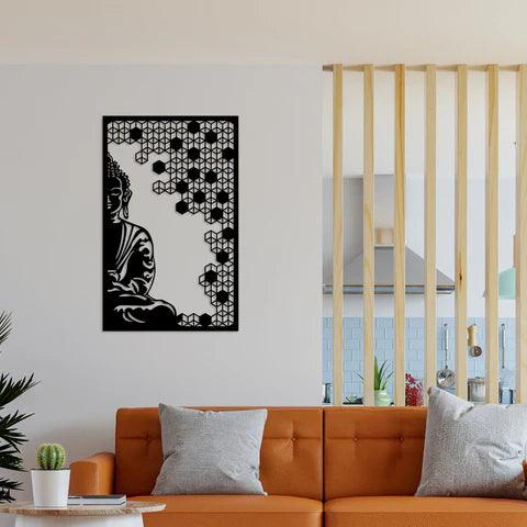 Elegant Buddha Worship Style Metal Wall Art - Decor Mantra 