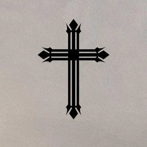 Elegant Christian Cross Metal Wall Art - Decor Mantra 