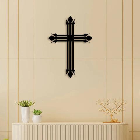 Elegant Christian Cross Metal Wall Art - Decor Mantra 
