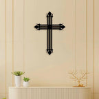 Elegant Christian Cross Metal Wall Art - Decor Mantra 