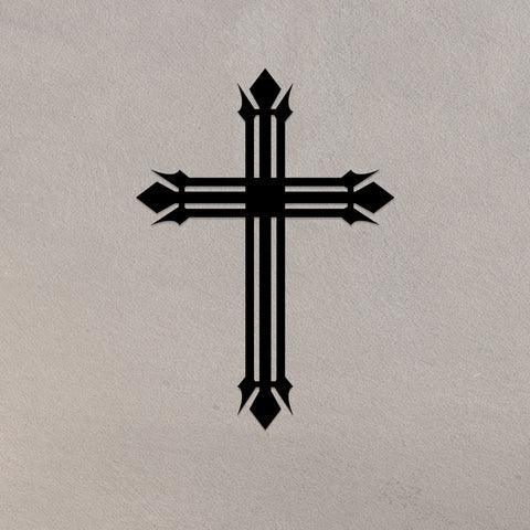 Elegant Christian Cross Metal Wall Art - Decor Mantra 