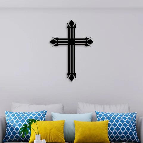Elegant Christian Cross Metal Wall Art - Decor Mantra 