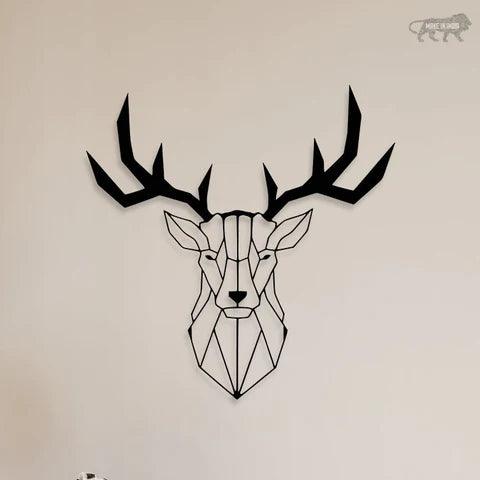 Elegant Deer Head Metal Wall Art - Decor Mantra 