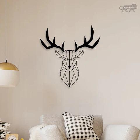 Elegant Deer Head Metal Wall Art - Decor Mantra 
