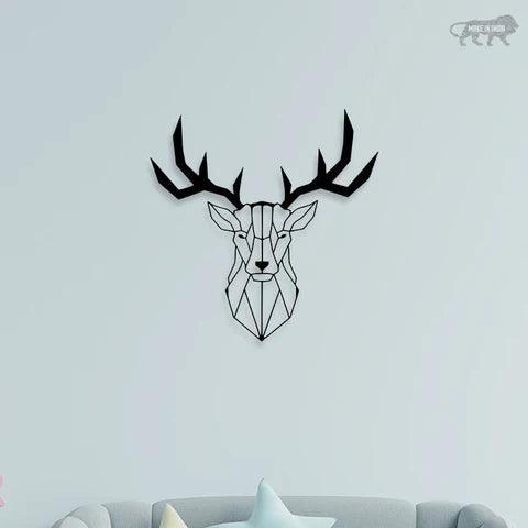 Elegant Deer Head Metal Wall Art - Decor Mantra 