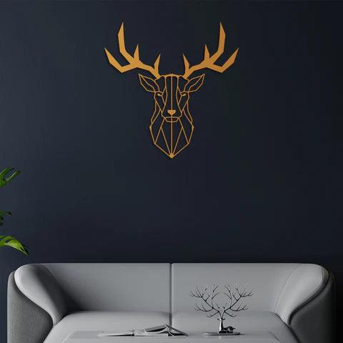 Elegant Deer Head Metal Wall Art - Decor Mantra 