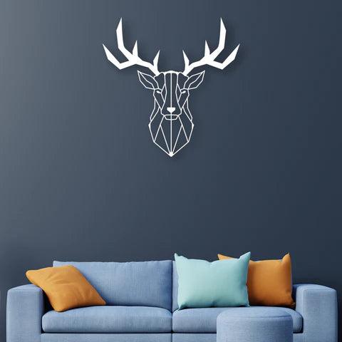 Elegant Deer Head Metal Wall Art - Decor Mantra 