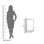 Elegant Structured Wooden Bathroom Cabinet Mirror with 7 Spacious Shelves with Solid White Finish - Decor Mantra 