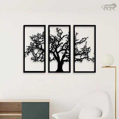 Elegant Tree Metal Wall Art ( Set of 3 Piece) - Decor Mantra 