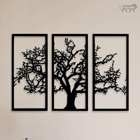 Elegant Tree Metal Wall Art ( Set of 3 Piece) - Decor Mantra 