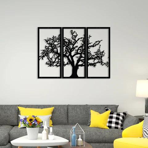 Elegant Tree Metal Wall Art ( Set of 3 Piece) - Decor Mantra 
