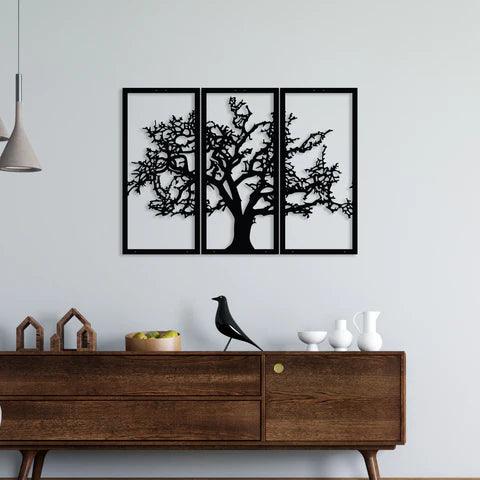 Elegant Tree Metal Wall Art ( Set of 3 Piece) - Decor Mantra 