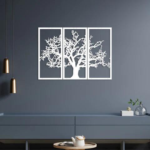 Elegant Tree Metal Wall Art ( Set of 3 Piece) - Decor Mantra 