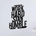 Elegant Work Hard Metal Wall Art - Decor Mantra 