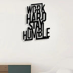 Elegant Work Hard Metal Wall Art - Decor Mantra 