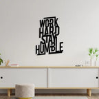 Elegant Work Hard Metal Wall Art - Decor Mantra 
