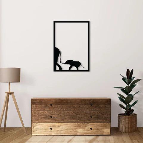 Elephant Family Metal Wall Art - Decor Mantra 