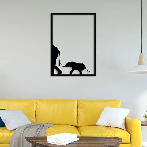 Elephant Family Metal Wall Art - Decor Mantra 