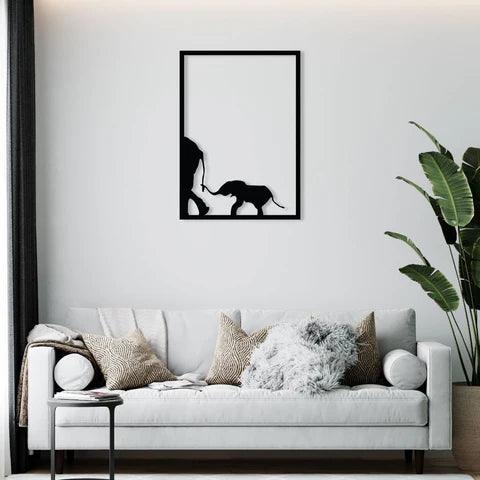 Elephant Family Metal Wall Art - Decor Mantra 