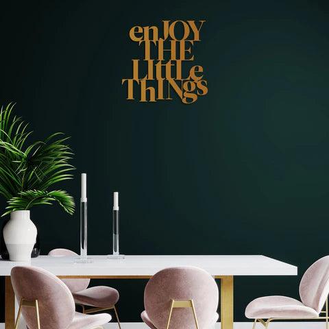 Enjoy The Little Things Metal Wall Art - Decor Mantra 