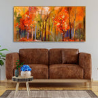 Nature Wall Painting of Colorful Autumn Forest - Decor Mantra 