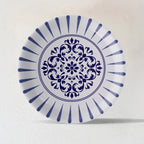 Elegant Blue Pottery symmetry floral for Every Space Wall Plate - Harshita Craft
