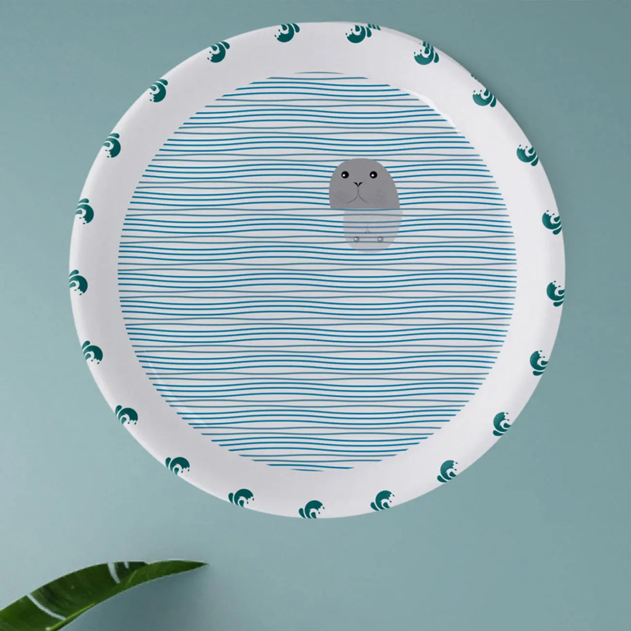 Sea-Inspired Abstract Art Collection Porcelain Wall Plate - Harshita Craft