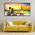 Couple Watching Sunset Paris Canvas Wall Painting Decor Mantra