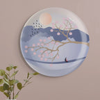 Spring-Inspired Art for Serene Spaces porcelain plate - Harshita Craft