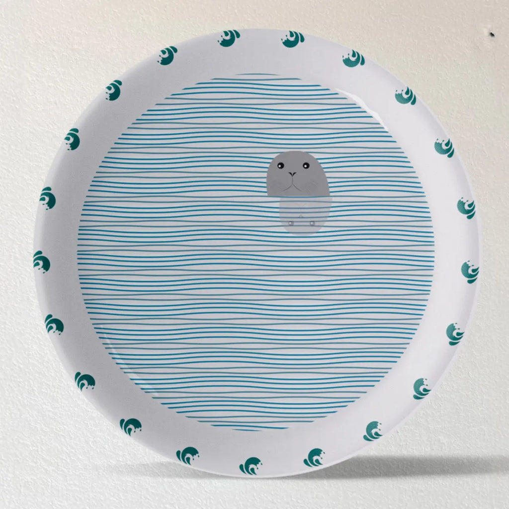 Sea-Inspired Abstract Art Collection Porcelain Wall Plate - Harshita Craft