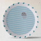 Sea-Inspired Abstract Art Collection Porcelain Wall Plate - Harshita Craft