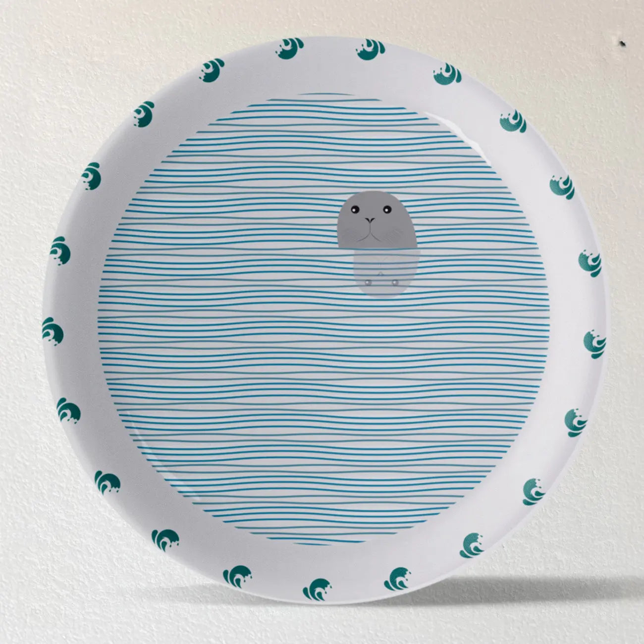 Sea-Inspired Abstract Art Collection Porcelain Wall Plate - Harshita Craft