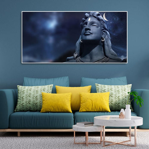 Lord Shiva with Moon on the Head Wall Painting - Decor Mantra 