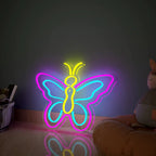 Multicolor Butterfly Design Neon LED Light DECORMANTRA
